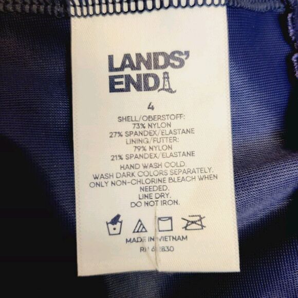 NWT Land's End Tummy Control Scoop Neck Tugless One Piece Size 4 Swimsuit - Picture 10 of 11